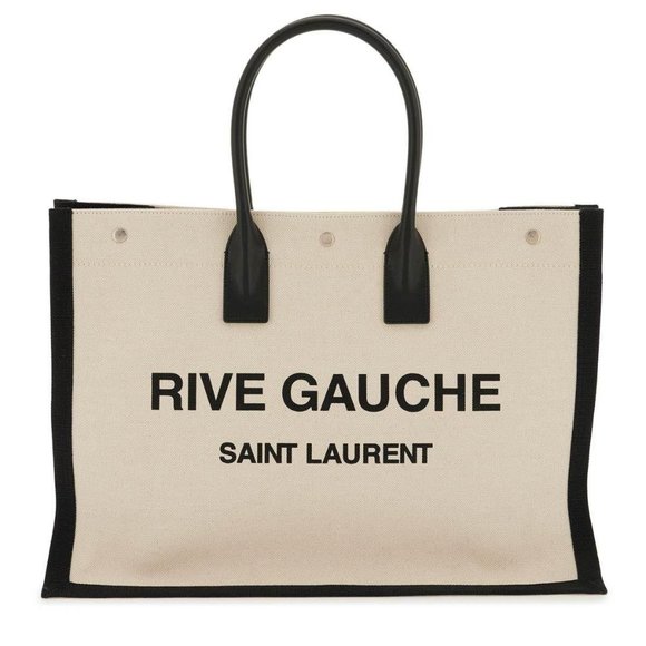 New Saint Laurent Rive Gauche Large Coated Canvas Tote - Picture 1 of 4